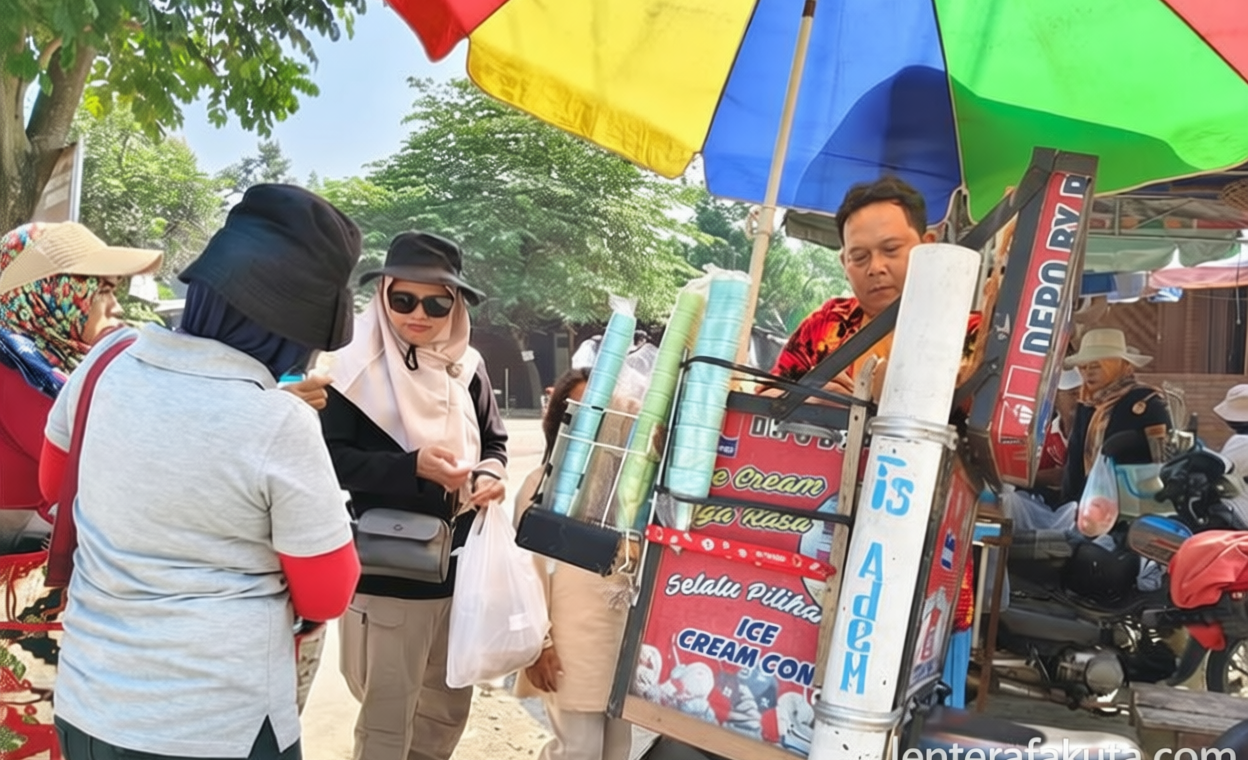 Solving Problems: Kisah Arifin, 20 Tahun Jualan Es Krim Keliling Borobudur, Kini Bisa Menabung berkat QRIS